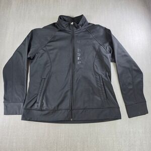 Elevate Sport Track Jacket Womens 2XL Black Pac-Man Graphic Full Zip Activewear